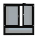 sh_Janela PVC 2 Folha Oscilobatente 1 Fixa Inf Int